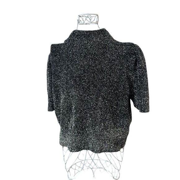 Kate Spade New York Womens Kate Spade New York Metallic Cropped Sweater EUC puff - Picture 7 of 14